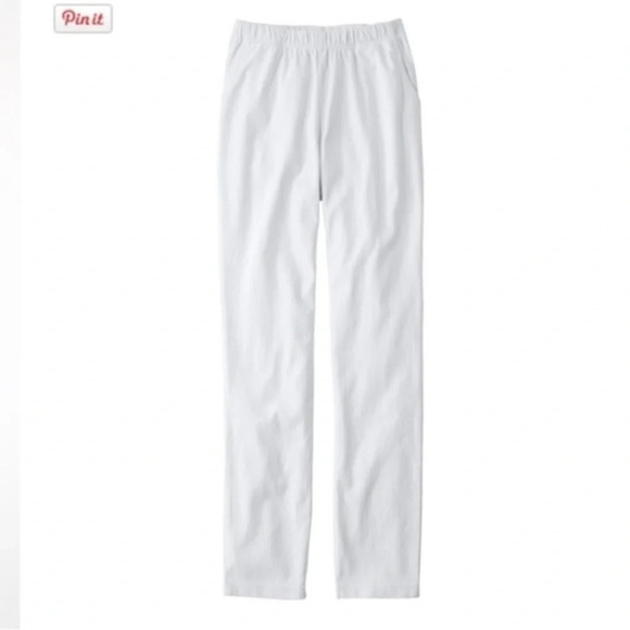 Women’s L.L. Bean white pull on pants in excellent like new condition - Picture 1 of 6
